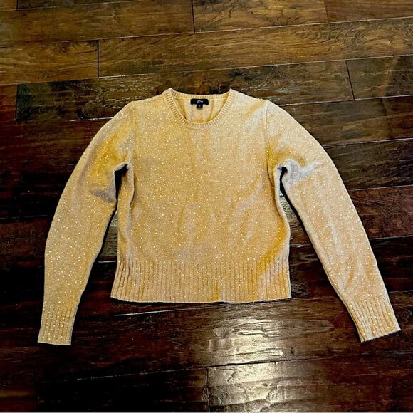 J Crew Gemstone Sweater Supersoft Yarn Tan Merino Wool $148 Medium AF013 - Picture 15 of 15